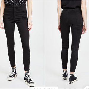 Veronica Beard Black High-Waist Jeggings